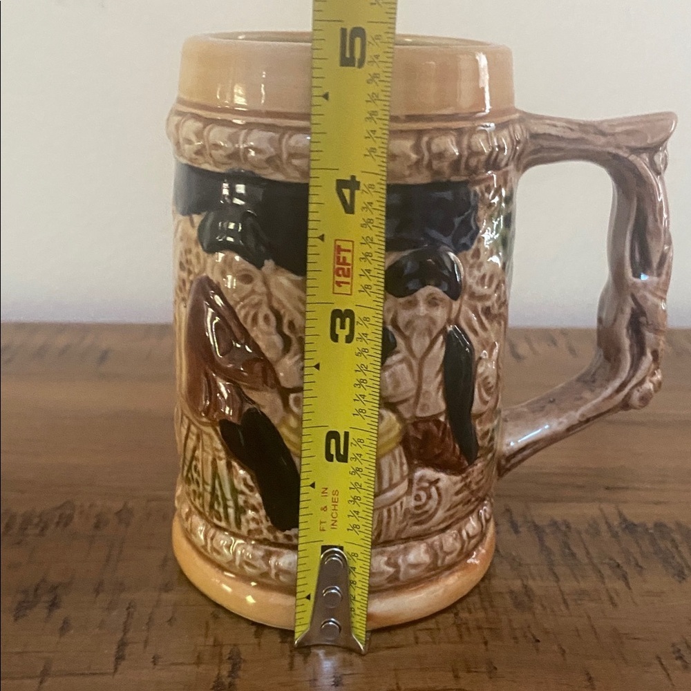 Vintage Ceramic Beer Stein Men Pipe Barrel Woods Made in Japan - Picture 8 of 8
